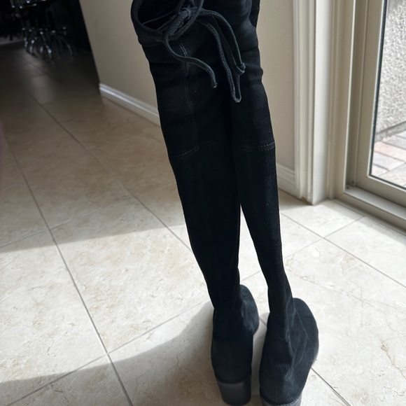 Original Pre-owned STUART WEITZMAN Darla Suede Over-The-Knee Boots Size M 9 Box - Picture 13 of 15